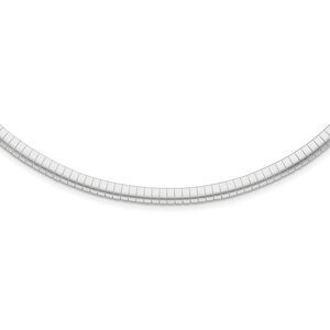4mm Rhodium Plated Sterling Silver Cubetto Chain Necklace, 16-18 Inch